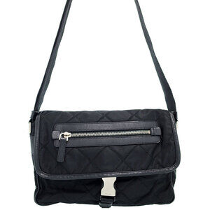 PRADA Quilted Shoulder Bag Black